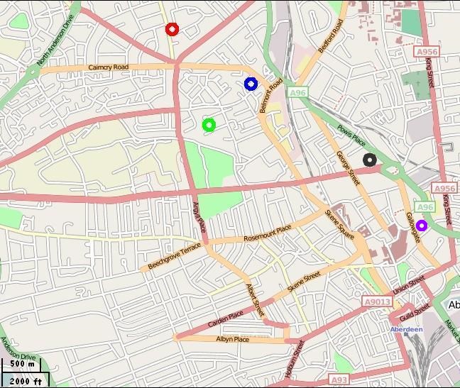 Map of the location of St Elmo Guest House